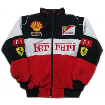 Nowy czerwono-czarny haft FERRARI EXCLUSIVE JACKET garnitur F1 Team Racing