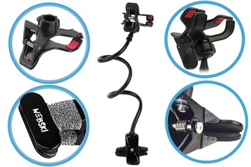 УНИВЕРСАЛЬНЫЙ ДЕРЖАТЕЛЬ ДЛЯ ТЕЛЕФОНА, камера 360°, ПОВЯЗКА НА ГОЛОВЬ С НАСТОЛЬНЫМ ЗАЖИМОМ, Webski