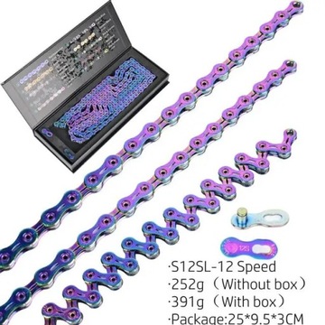 SUMC-SX11SL Bicycle Chain with MissingLink, 116L, 11 Speed, Mountain and