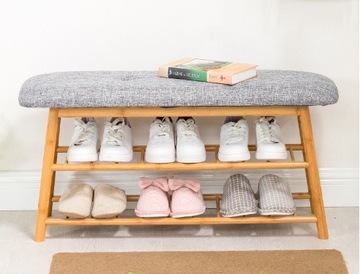 СКАМЬЯ ПОЛКА ДЛЯ ОБУВИ ПОЛКА БАМБУКОВЫЙ ШКАФ С СИДЕНЬЕМ