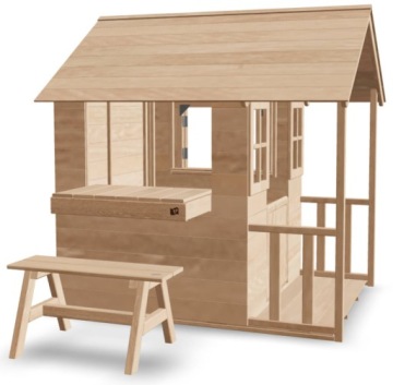 ДЕРЕВЯННЫЙ САДОВЫЙ СТОЛ СО СКАМЬЕЙ ДЛЯ TP TOYS HOUSE