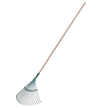 GRABIE DO LIŚCI TRAWY Z DRUTU Z TRZONKIEM 45 cm