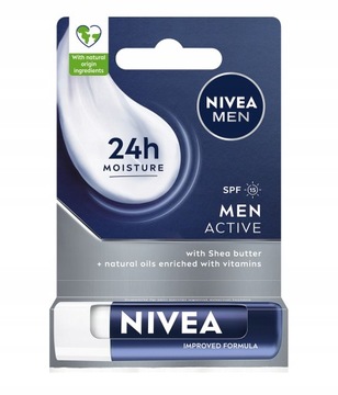 NIVEA MEN Active Care Pomadka ochronna do ust z filtrem SPF15 4,8g