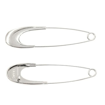 Agrafka ozdobna elegancka 9cm srebrny ZBA-028