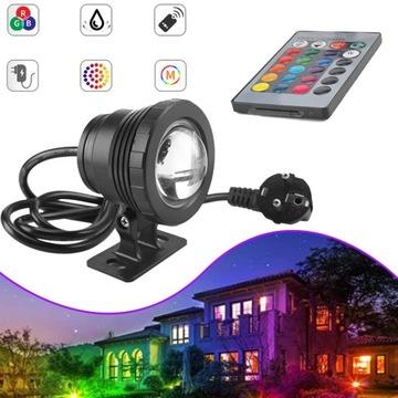НАРУЖНЫЙ СВЕТОДИОДНЫЙ ПОЛЕТ 6ВТ RGB С ВИЛКОЙ И ДИСТАНЦИОННЫМ УПРАВЛЕНИЕМ