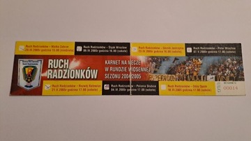 RUCH RADZIONKÓW (37) KARNET WIOSNA 2005 GKS JASTRZĘBIE ŚLĄSK ODRA POLONIA