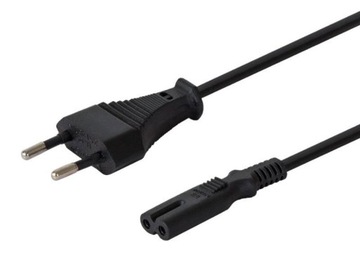 SAVIO Kabel zasilający płaska ósemka 3m 3A 2pin