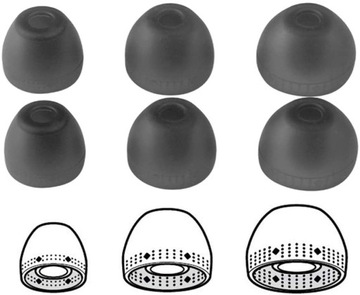 РЕЗИНОВЫЕ ВСТАВКИ YIVO СИЛИКОНОВЫЕ РЕЗИНОВЫЕ НАКЛАДКИ ДЛЯ НАУШНИКОВ 4 ММ
