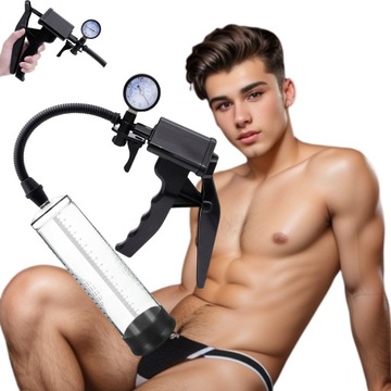 Pompka do PENISA z MANOMETREM Powerpump PRO 01 WSKAŹNIK CIŚNIENIA