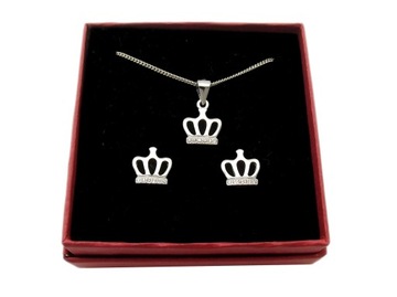 Серебряный комплект ювелирных изделий 925 Корона