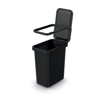 Kosz na śmieci do segregacji SYSTEMA NKS12 czarny recykling