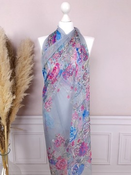 ШЕЛКОВЫЙ ПЛЯЖНЫЙ ШАРФ ПАРЕО, модная шаль, накидка-туника, КРАСИВЫЕ ЦВЕТА