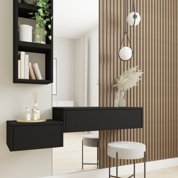 прикроватная тумбочка DRAWER HANGING полка DRESSING DRESS в подарок черная ASTRA 60 см