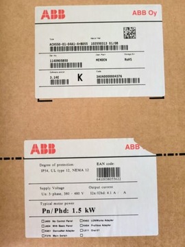 ABB ACH550-01-04A1-4 +B055 1.5kW