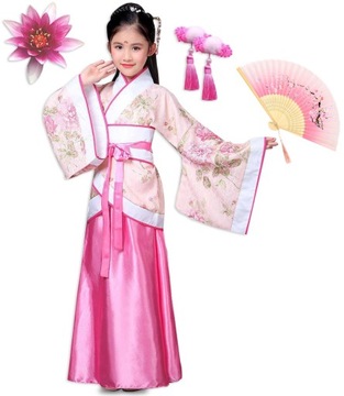 STRÓJ KOSTIUM JAPONKA ORIENTALNE KIMONO 4-5 LAT