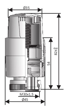 Głowica termostatyczna Schlosser Heimeier M30x1,5