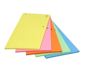 Przekładki 1/3 A4 mix kolorów - 100szt !!!