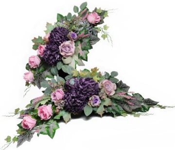 Хризантема, приглушенный фиолетовый, оформление + букет
