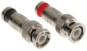 Компрессионная вилка BNC-штекер, обжимаемый на кабеле, 10 шт.