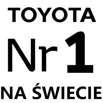 Naklejka Toyota nr 1 na świecie 7x7cm