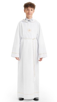 Alba komunijna dla chłopca - alba z kapturem - r. 128