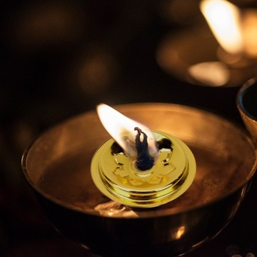 Стеклянный подсвечник Менора Масляная лампа Масляный поплавок