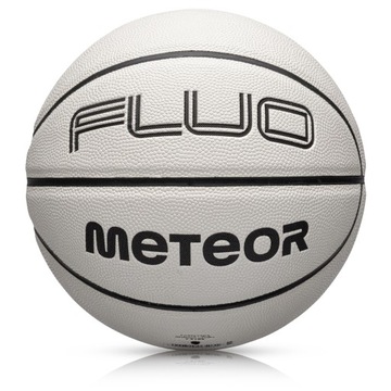 Баскетбольный мяч Meteor Fluo белый/неоново-синий 7