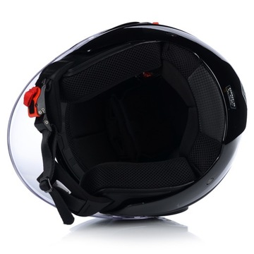 МОТОЦИКЛОВЫЙ ШЛЕМ ОТКРЫТЫЙ | ВИТО АМАРО ЧЕРНЫЙ | ГЛЯНЦЕВЫЙ СКУТЕР ЧОППЕР + БЛЕНДА