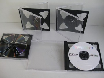 Стандартные коробки для дисков CDx2, черные, 50 шт.