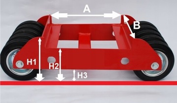 Тележка для обслуживания роликовых колес 2300 кг Желтая WZM 4a