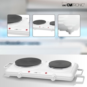 ПОРТАТИВНАЯ ЭЛЕКТРИЧЕСКАЯ ПЛИТА CLATRO С ДВУМЯ КОНФОРМАМИ