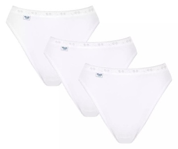 Majtki damskie Sloggi białe Basic+ Tai figi bawełniane 3 szt 42