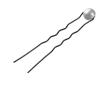 Ozdobne kokówki czarne z perełką 6,5cm 50szt