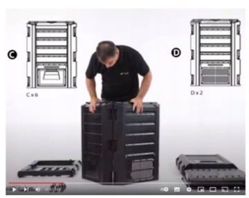 КОМПОСТЕР PROSPERPLAST 800L ЧЕРНЫЙ 1350 x 719 x 826мм IKSM800C-S411