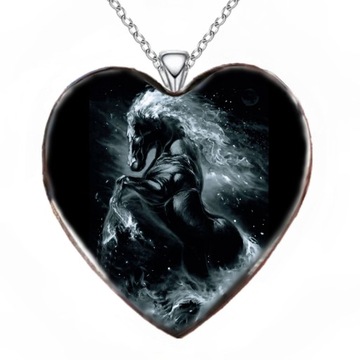 Classic Animal Horse Pendant Heart Crystal