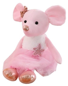 BALETNICA MYSZKA MASKOTKA PRZYTULANKA MYSZ 43 CM