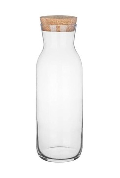 СТЕКЛЯННЫЙ ГРАФИН КУВШИН ДЛЯ ВИНА С ПРОБКОЙ 1Л