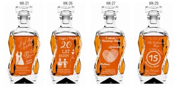 Графин с гравировкой, графин для виски, бокалы, подарок на годовщину свадьбы