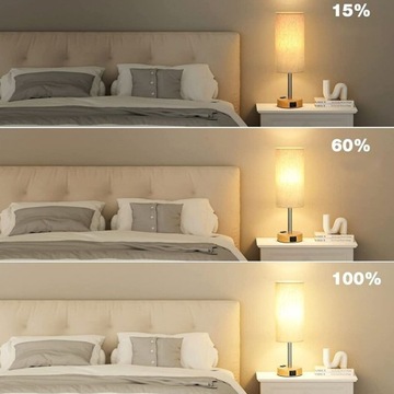 НАСТОЛЬНАЯ ЛАМПА ДЛЯ СПАЛЬНИ С USB-ПОРТАМИ, БАБАШ из ХОЛСТА