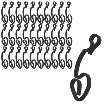 30 SZT HACZYKI DO RYNNY NA LAMPKI DEKORACJE ŚWIĄTECZNE