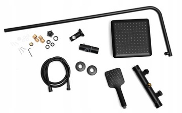 Bateria z termostatem i deszczownicą termostatyczny zestaw do prysznica