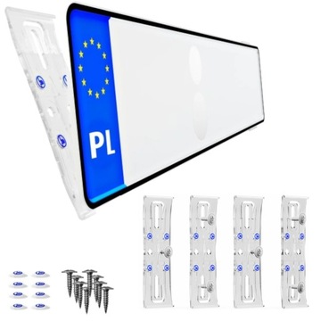 БЕЗРАМОЧНОЕ КРЕПЛЕНИЕ НОМЕРНЫХ ЗНАКОВ. КОМПЛЕКТ ДЕРЖАТЕЛЕЙ РАМКИ ДЛЯ НОМЕРНЫХ ЗНАКОВ