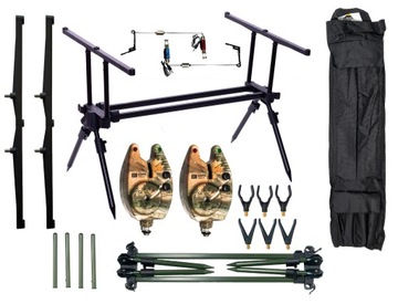 Zestaw Karpiowy Rod Pod 2x Sygnalizator 2x Swinger