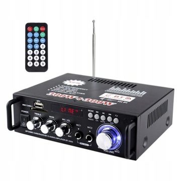Mini 600W Wzmacniacz samochodowy Bluetooth 12V