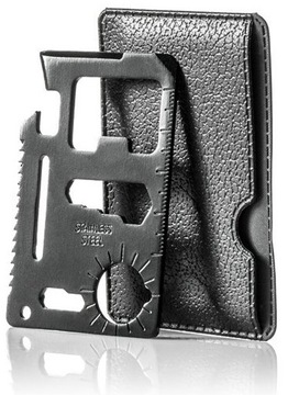Karta Przeżycia Survivalowa Multitool BLACK ETUI