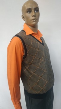 Sweter męski bezrękawnik-szpic. roz.XL-MAX SHELDON