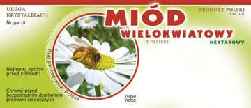 Etykiety na miód wielokwiatowy (100szt)-wzór E1110