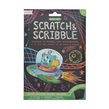 Ooly Zdrapywanki Mini Scratch & Scribble - Ufoludki