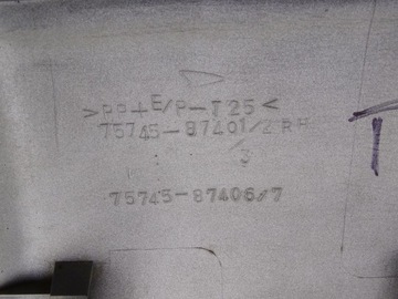 DAIHATSU TERIOS LIŠTA DVEŘE PRAVÁ ZADNÍ 75745-87406