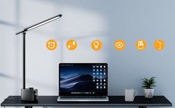 НАСТОЛЬНАЯ СВЕТОДИОДНАЯ ЛАМПА С ЧАСАМИ-ОРГАНАЙЗЕРОМ USB-ПОРТ 4В1